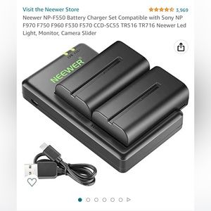 Neewer dual digital battery charger never used